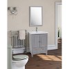 Elegant Lighting Saturn 22 In. Contemporary Furniture: Mirror In Light Grey - 3 of 4