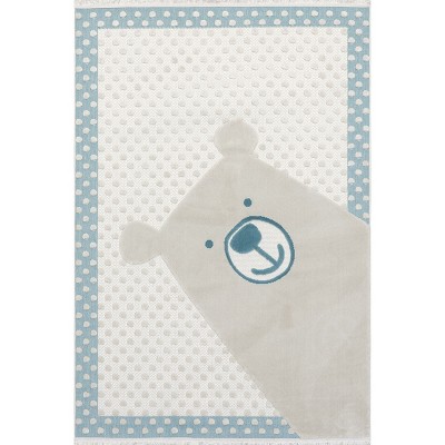 Nuloom Cecelia Polar Bear Kids Fringe Indoor Area Rug