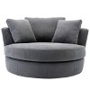 54" Wide Fully Assembled Round Swivel Barrel Chair and a Half - Kinwell - 2 of 4