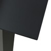 Dining Table Black Steel, Glass 74.8 x 35.4 x 29.1 in Durable - 4 of 4