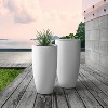 Rosemead Home & Garden 2pc Concrete Outdoor Planter Pots Chalk White - 2 of 4