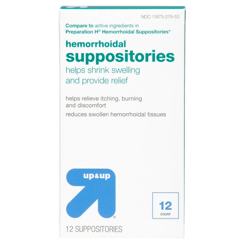 Hemorrhoidal Suppositories - 12ct - up &#38; up&#8482;, 1 of 10