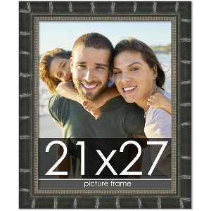 PosterPalooza | 21x27 Modern Bamboo Picture Frame, UV Acrylic, 5 Finishes - 1 of 4