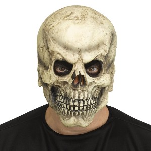 Palmer Agencies Ltd Brown Skull Overhead Latex Adult Costume Mask - 1 of 4