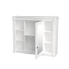 35''x28'' Wall Mounted Bathroom Cabinet with Mirror–6 Open Shelves, Modern Storage Organizer for Bathroom - 3 of 4