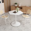 KTMBDW 31.50" Modern Hexagonal Coffee Table Space for Saving Living Room Small Tables, Side Table with MDF Top and Metal Base, Easy Assembly - 4 of 4