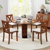 Tangkula Wooden Dining Chair Set of 4 w/Acacia Wood Legs Padded Seat Curved Back - 3 of 4