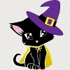 Junior's Design By Humans Halloween Cat By AdrianaOliveira T-Shirt - 2 of 3