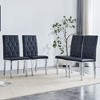 NicBex 4-Piece Set Dining Chair Modern PU Leather Tufted High Backrest Kitchen Chairs with Metal Legs - 2 of 4