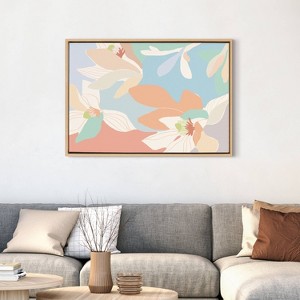 23" x 33" Sylvie Spring Magnolia Framed Canvas by Kasey Free Natural - Kate & Laurel All Things Decor - 1 of 4