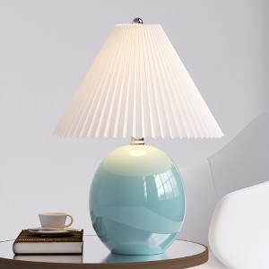 Maxax Black/Gold/Blue Ceramic Table Lamp with USB Port - 1 of 4