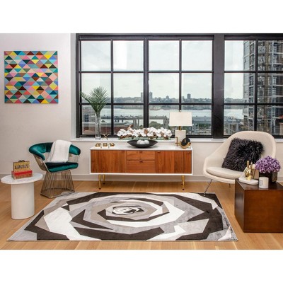 Elizabeth Sutton Vera VE10B Modern Floral/Geometric Area Rug