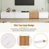 Chic Crate -​ 88" Faux Marble & Walnut TV Stand - Modular Media Console w/ 4 Drawers - Modern Living Room - Alabaster White - 4 of 4