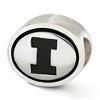 Black Bow Jewelry Sterling Silver & Enamel Univ. of Illinois Collegiate Bead Charm - 2 of 4