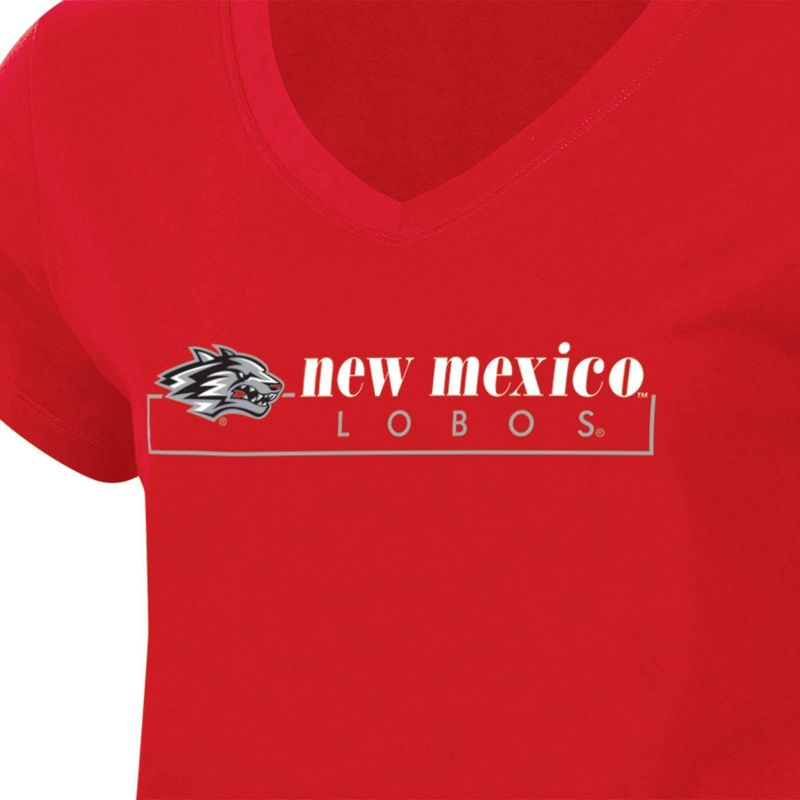 NCAA New Mexico Lobos Women&#39;s V-Neck T-Shirt, 3 of 4