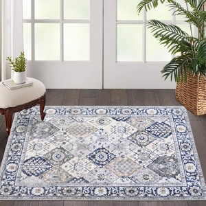 Soft Orange Trellis Area Rug – Non-Slip, Foldable, Washable Rug for Living Room, Bedroom & Dining Room - 1 of 4