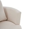 Swivel Accent Chair, Upholstered Round Barrel Chair, No Noise 360 Degree Swivel Metal Base, Reversible Seat Cushion Armchair - 4 of 4