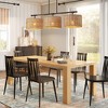 Rennnsan Fernelle 38" W 3 -Light Dimmable Bohemian Linear Kitchen Island Pendant in Black - 2 of 4