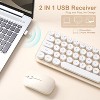 i68 Wireless Typewriter Keyboard and Mouse Combo, 2.4GHz Cordless Connection, Retro Aesthetic Round Keycaps for Tablet, Phone, PC and Win/Mac/Android - 4 of 4