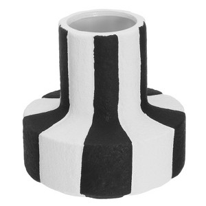 Unique Bargains Ceramics Minimalist Modern Decorative Vase Black & White - 1 of 4