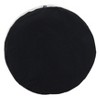 Saro Lifestyle Sketch Leaf Outdoor Ottoman, 21"x9" Round, Black/White - 3 of 4