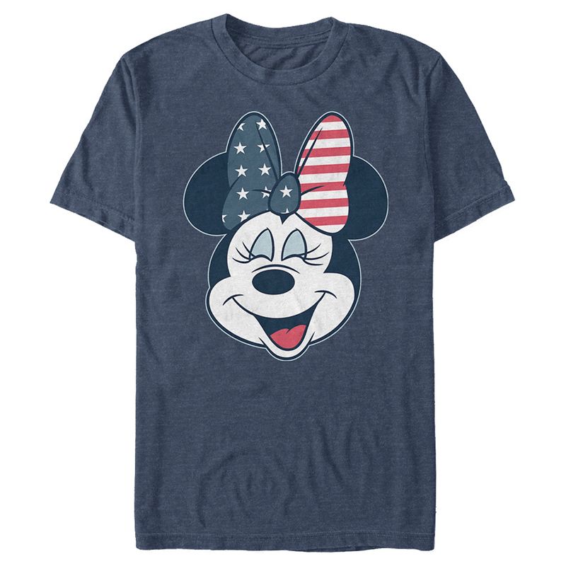 Men's Mickey & Friends Minnie American Bow T-Shirt, 1 of 5