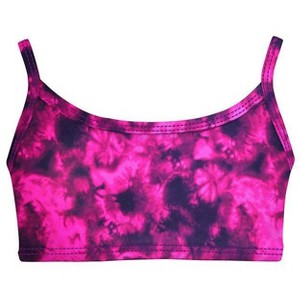 City Threads USA-Made Girls UPF 50+ Printed Bikini Swim Top - 1 of 4