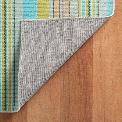 Aquinnah Multicolor Stripe Synthetic Runner Rug 2'6"x8'