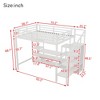 NicBex Full Size Metal High Loft Bed with LED,Desk & Ample Storage Cubbies,Versatile Gaming Loft Bed Platform for Gamers&Teens,350lbs Max - 3 of 4