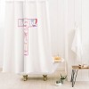 Deny Designs April Lane Art Fancy Bow Monogram Shower Curtain - 2 of 3