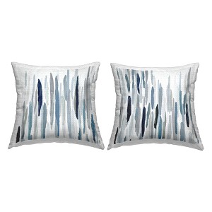 Stupell Industries Blue Abstract Rainfall Striped Line Pattern - 1 of 3