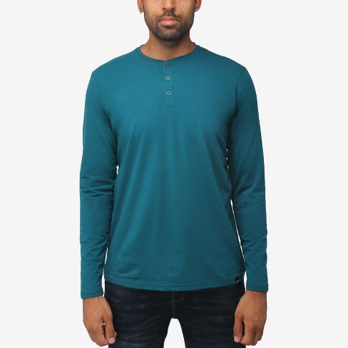 muscle fit henley long sleeve