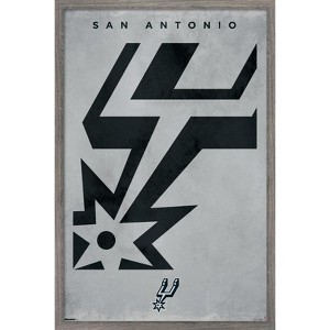 Trends International NBA San Antonio Spurs - Logo 25 Framed Wall Poster Prints - 1 of 4