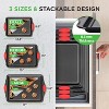 Nonstick Bakeware Set for Baking with Red Silicone Handles, Carbon Steel Construction, 3-Piece Set - 2 of 4