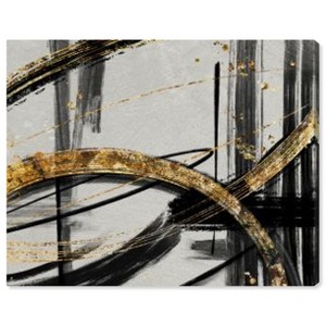 Art Remedy Golden Swirls Modern Minimal Abstracts Unframed - 1 of 4