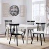Bekrvio Windsor Dining Chair-Farmhouse Solid Wood Spindle Back Side Chair Mid-Century Modern Black Armless Kitchen Chair for Dining Room Restaurant - 3 of 4