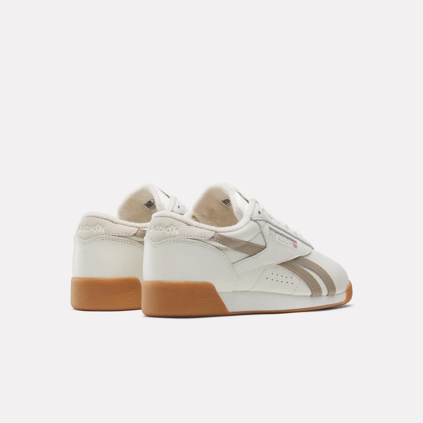 Женские кроссовки Reebok Freestyle Lo Shoes Size 6.5 Chalk/Grainy Grey/Gum, цвет: Серый — фото 3