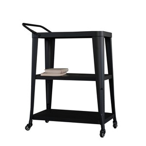 3 Tiered Harold Industrial Dining Cart with Wheels and Storage - AC Pacific: Stainless Steel, Space-Saving Design - 1 of 4