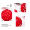 12PCS 3.15 Inch Shatterproof Christmas Ornaments - Velvet Flocked Painted Plastic Balls, Multiple Colors Unique Shapes for Xmas Tree Decorations - 4 of 4