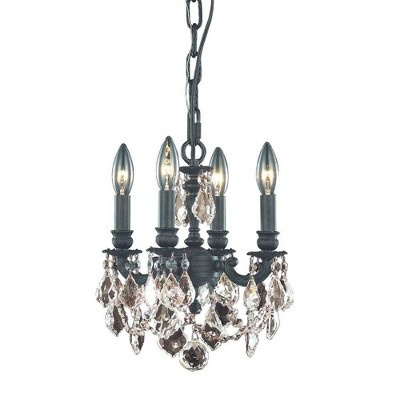Elegant Lighting Lille 4 - Light Pendant in  Dark Bronze