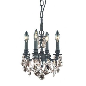 Elegant Lighting Lille 4 - Light Pendant in  Dark Bronze - 1 of 1