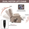 Dual Motor Infinite Position Large Power Lift Recliner Chair with Heat, 8-Point Massage, and Medium-Firm Heavy-Duty Design - 4 of 4