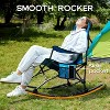 Portal Outdoor Rocking Chair Camping Folding Portable Rocker with Cup Holder Side Pocket Carry Bag, Support 300LBS - 4 of 4