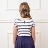 Hope & Henry Girls' Short Sleeve Lightweight Knit Skater Dress, Kids - 4 of 4