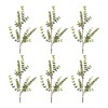 Variegated Red Berry Foliage Spray (Set of 6) - 2 of 3