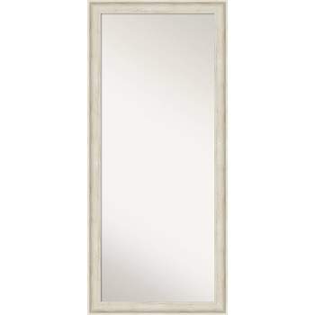29" x 65" Regal Framed Full Length Floor/Leaner Mirror Birch Cream - Amanti Art