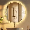 ARTLOGE 32in Round Lighted Mirror LED Bathroom Vanity Wall Mounted Mirror Touch Anti-Fog - 3 of 4