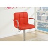 PAGED Contemporary Bar Stools Set of 2, Adjustable Swivel Kitchen Island Stools with Short Back Rounded Seat, Kitchen Chairs for Home Pub - 3 of 4