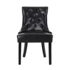 CAVINAS Modern Cheney Dining Chair, Seating for Dining, Accent Chair, Upholstered Armless Chair with Diamond Stitching and Wooden Legs (set of 2) - 4 of 4