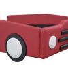 Vynxaria Twin Size Race Car-Shaped Platform Bed with Wheels - Fun & Functional Design - 2 of 4